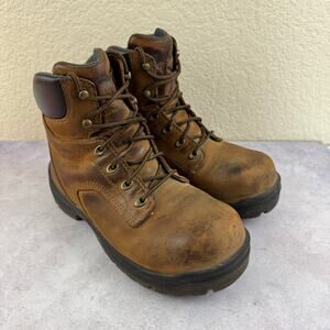 Red Wing Womens 7 King Toe Work Boots Brown Leather Steel Toe Safety Shoes 2247